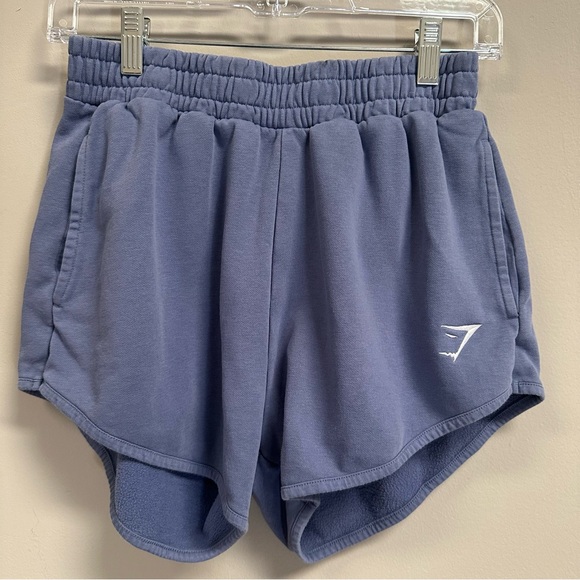 Gymshark Pants - GYMSHARK Shorts Women’s Size Small Training Sweat Gym Casual Soft Blue Pocket